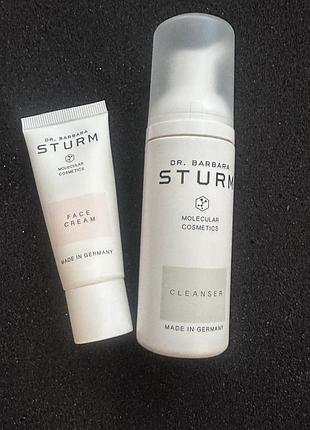 Крем для обличчя dr. barbara sturm face cream, 20 ml та очищувальна пінка dr. barbara sturm cleanser 50 мл
