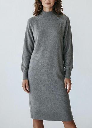 H&m женское кашемировое серое платье !
