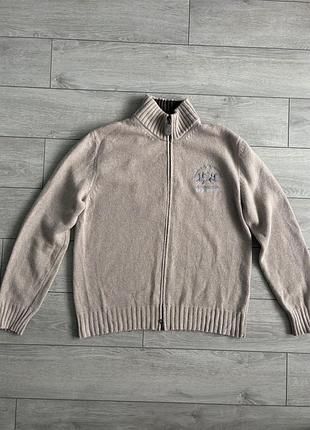 Мужской свитер ла мартена la martina lana wool size xxl 2xl ххл 2хл размер вязаный кардиган олимпийка кофта джемпер натуральная шерсть оригинал