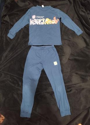 Фирменный костюм/пижама benetton x pokémon (размер ~134-140)