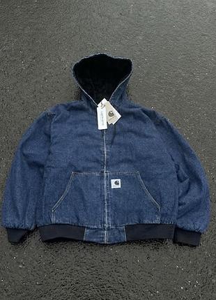 Куртка чоловіча carhartt active jacket синя 2