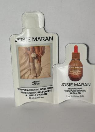 Josie maran взбит масло для тела josie maran whipped argan oil body butter, 7,5 мл и чистое органическое масло josie maran the original 100%