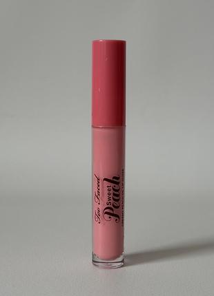 Too faced - sweet peach creamy peach oil lip gloss - блиск-олія для губ, відтінок peach