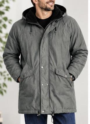Куртка чоловіча зимова подовжена оливкова winter-trend розмір l