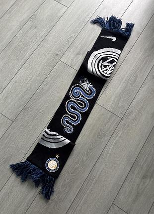 Оригінальний футбольний шарф фк інтер мілан найк nike inter milan football scarf biscione snake original