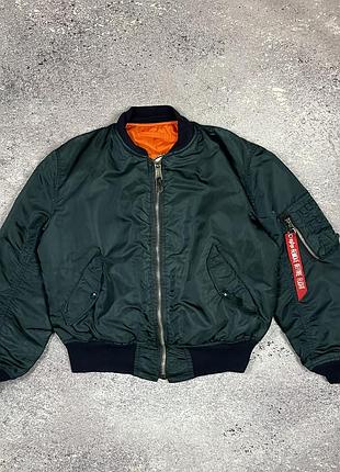 Винтажный двусторонний бомбер alpha industries ma-1
