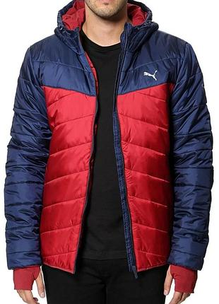 Новая сток спорт мужская куртка puma active norway jacket в двухцветном исполнении (puma red / new navy).s 2