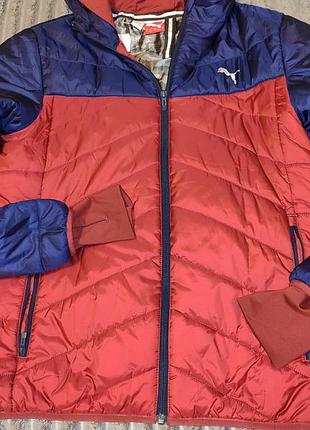 Новая сток спорт мужская куртка puma active norway jacket в двухцветном исполнении (puma red / new navy).s 5