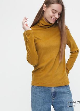 Водолазка женская uniqlo (449750) желтая s