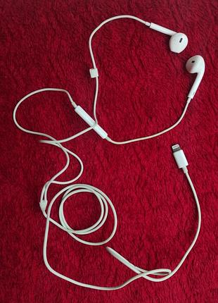 Проводные наушники apple earpods с разъемом lightning гарнитура оригинал проводное наушники для телефона iphone ipad