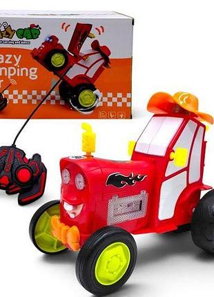 Трактор танцюючий "crazycar" на радіокеруванні, акум.usb.,музика, світло, танцює кор.24x14x16см (червоний)