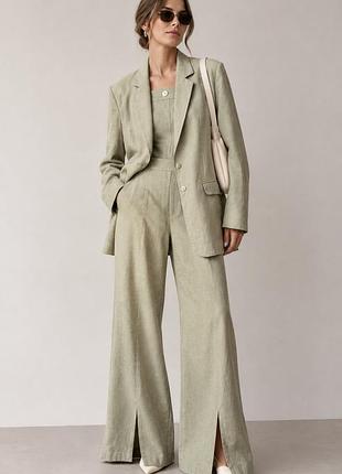 Vero moda костюм льон мятний