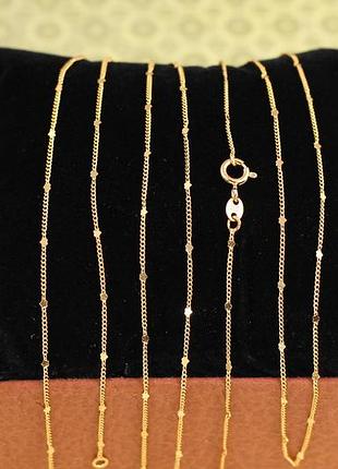Ланцюг xuping jewelry панцирний зі вставками зірочка 45 см 1 мм золотистий