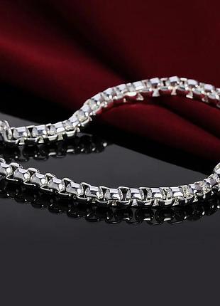 Браслет унисекс, 20 см, проба 925