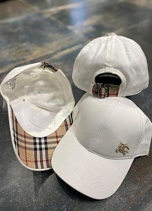 Кепка бейсболка burberry белый capbrb017