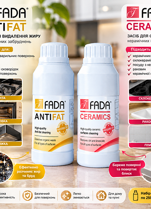 Набір засобів для прибирання fada — 2 шт. 🧼