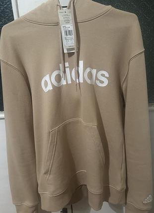 Толстовка жіноча adidas з капюшоном бежева
