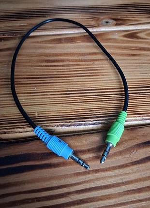 Аудиокабель aux 3.5 мм – 3.5 мм (mini-jack), длина 40 см