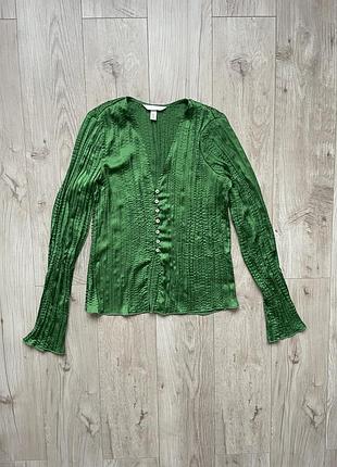 Сатинова блуза h&m