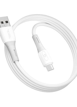 Кабель usb ridea rc-st14 silicone st type-c 3a бiлий