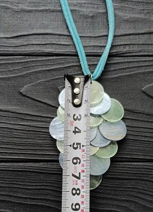 Ожерелье с каскадным кулоном green shell 6
