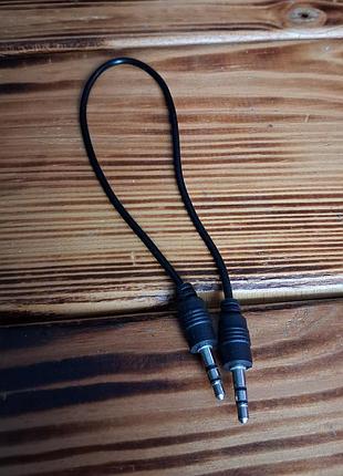 Аудиокабель aux mini-jack 3.5 мм (trs, штекер - штекер) 30см