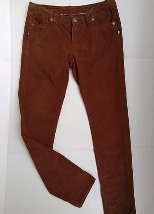 Жіночі вельветові штани blue fire jeans /коричневі штрукси w31 l34. оригінал.