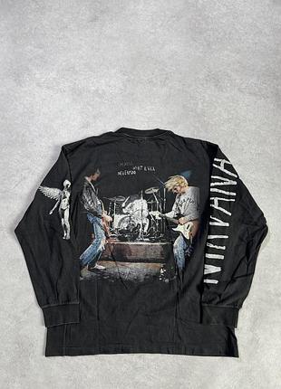 Вінтажний лонгслів nirvana розмір л 10