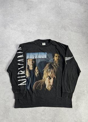 Вінтажний лонгслів nirvana розмір л