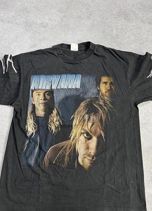 Вінтажний лонгслів nirvana розмір л 2