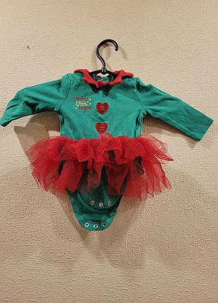 Костюм новорічний для дівчинки santa's little helper помічника санти