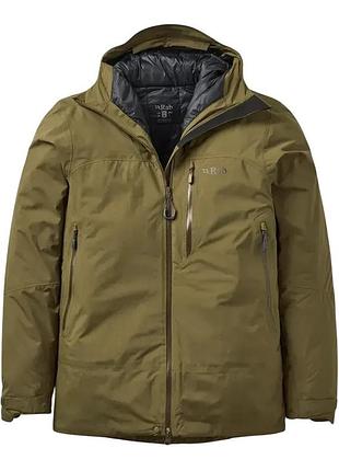 Мужская утепленная мембранная куртка rab xenon shield jacket qip-52 oak