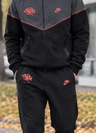 Чоловічий спортивний костюм adidas, чорний, розмір l