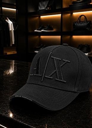 Кепка бейсболка armani lux черный caparm006