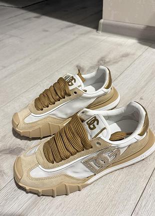 Кросівки жіночі dolce & gabbana dg athletic bianco/cappuccino