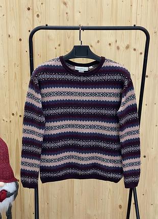 🖤затишний вовняний светр h&m l.o.g.g. з норвезьким візерунком fair isle🖤