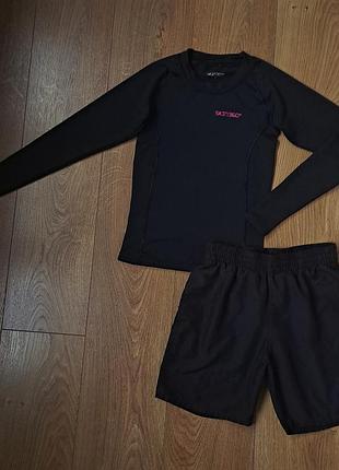 Набор/термокофта термобелье поддева/чёрные шорты nike для мальчика