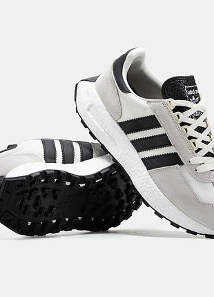 Мужские кроссовки adidas retropy e5 grey black white 40-41-42-43-44-45