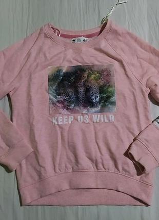 Світшот для дівчинки 8-10 років h&m рожевий