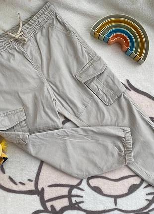 Штани-джогери для хлопчиків matalan карго, бежеві, розмір 104