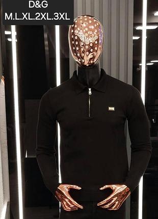 Джемпер поло dolce gabbana чорний swiatdg021