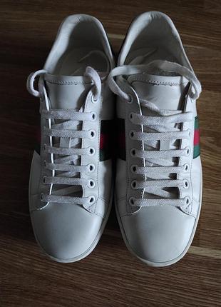 Кожаные кроссовки gucci ace 2