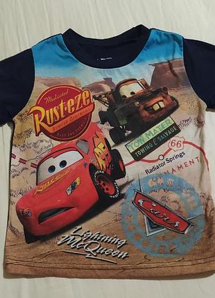 Футболка для хлопчика 4-5 років disney cars блискавка маквін