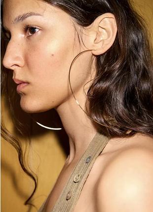 Большие серьги кольца zara оригинал новые