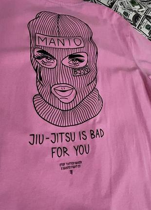 Футболка чоловіча manto з принтом рожева