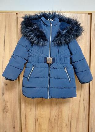 Брендовая теплая зимняя куртка matalan для девочки 7р