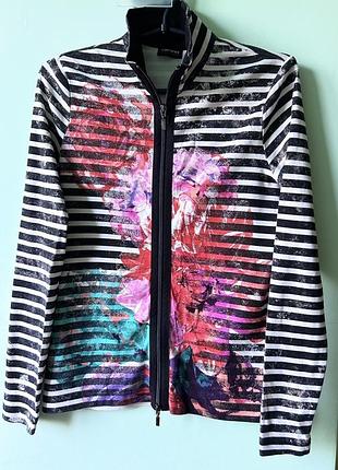 Жіночий лонгслів gerry weber в смужку, 100% бавовна, розмір 38 (m)