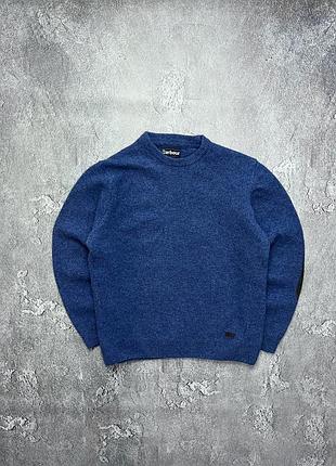 Vintage винтажный шерстяной свитер barbour барбур big logo size l размер л