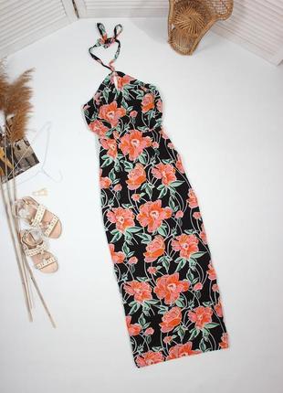 Сукня на бретельках в квітковий принт zara