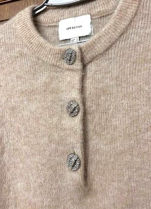 Пушистый джемпер h&m edition из мохера и альпаки. 3